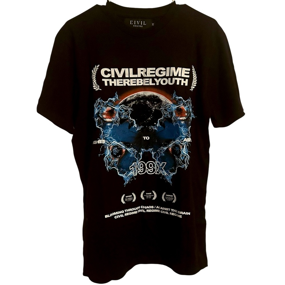 Civil Regime “Distants Future” Graphic T-Shirt Men’s‎ Medium Black Streetwear